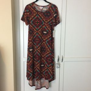 LULAROE CARLY HIGH-LOW DRESS W/ ELEPHANTS BNWT